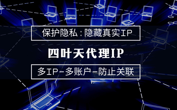 【东营代理IP】代理服务器的类型有哪些？四叶天代理IP怎么样